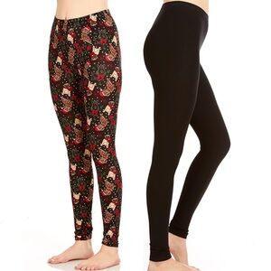 Just-One Juniors Christmas Dogs 2-Pack Leggings NWT M